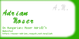 adrian moser business card